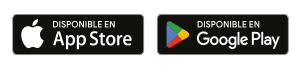 Disponível na App Store e no Google Play